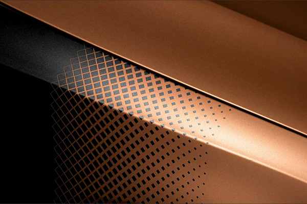 Morphende Muster in Bronze – edle Folie mit metallischem Glanz und Struktur Fahrzeugfolie mit morphenden Mustern in Bronze – warme, metallische Struktur mit Tiefeneffekt